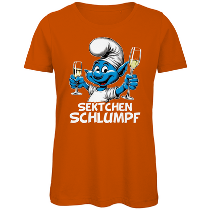 Sektchen Schlumpf Grafik - Damen Premium Bio T-Shirt Urban Orange