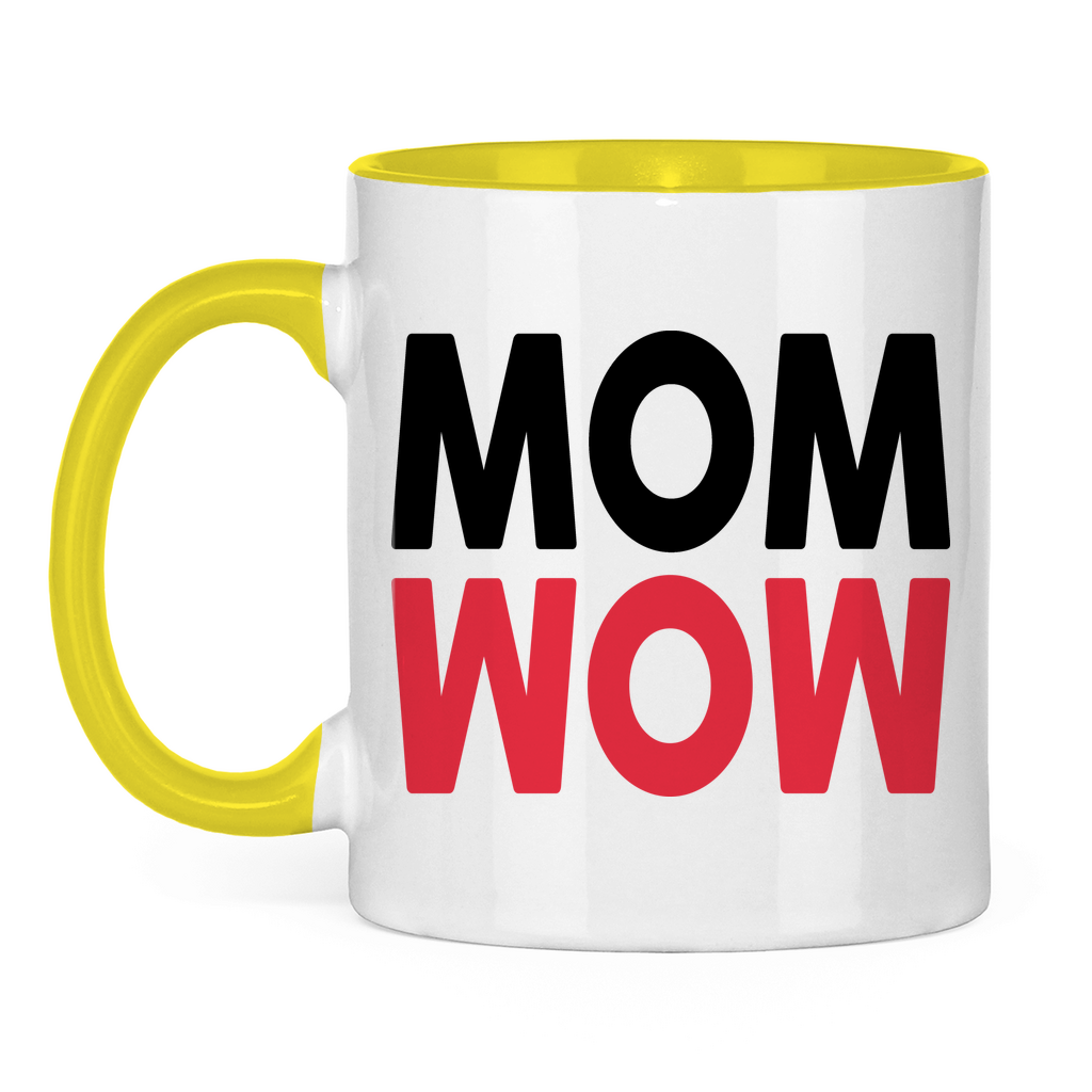 MOM WOW - Tasse zweifarbig Yellow