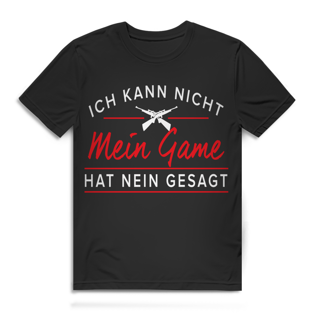 Zocker Shirt Herren – Ich kann nicht mein Game hat nein gesagt – Gaming Spruch Black