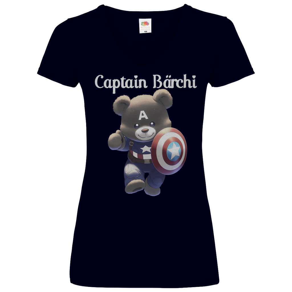 Captain Bärchi - Glücksbärchi - V-Neck Damenshirt