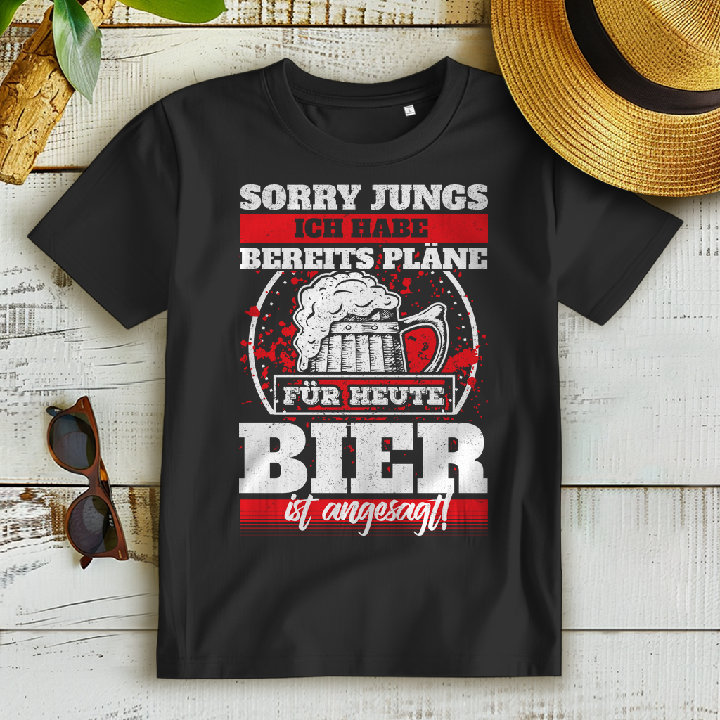 Frauen Funshirt Bier statt Jungs – Sorry ich hab Pläne für heute