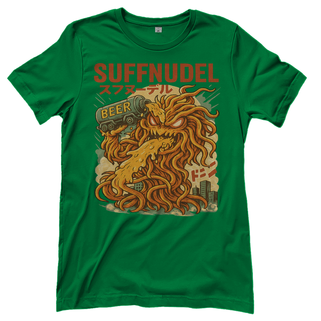 Suffnudel Bier Monster Nudel Kaiju - Damen T-Shirt Kelly Green
