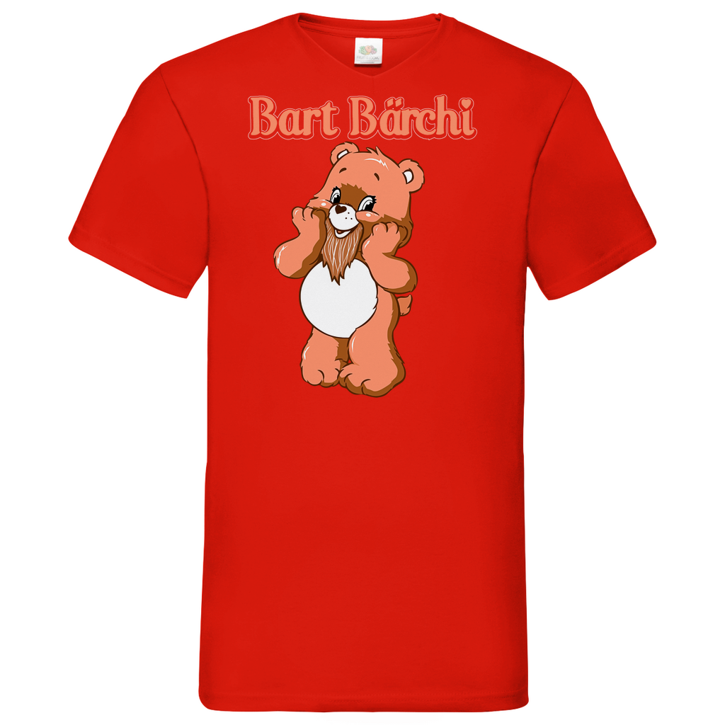 Bart Bärchi - Glücksbärchi - Herren V-Neck Shirt Red