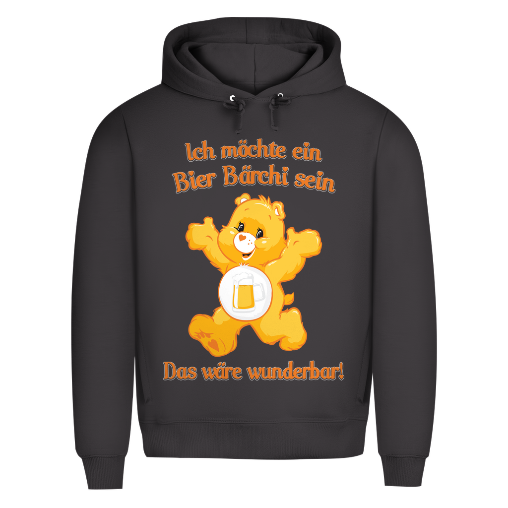 Herren Premium Bio Hoodie Ich möchte ein Bier Bärchi sein das wäre wunderbar! Asphalt