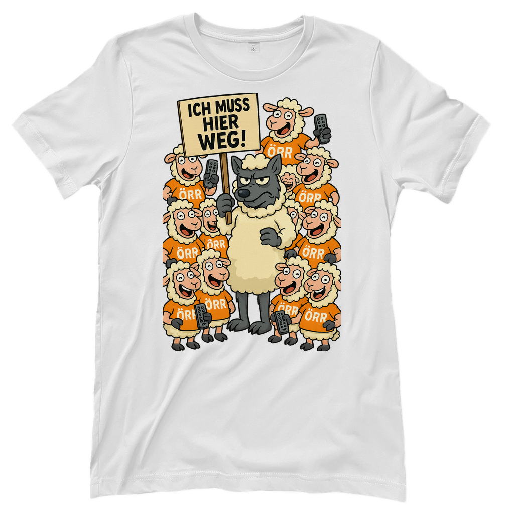 Wolf unter Schlafschafen ich muss hier weg - Damen T-Shirt White