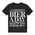 Bier Spruch T-Shirt Herren – A Fläschchen Bier a Day keeps the Stress away Black
