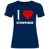 I love Strammsein - Damenshirt Navy