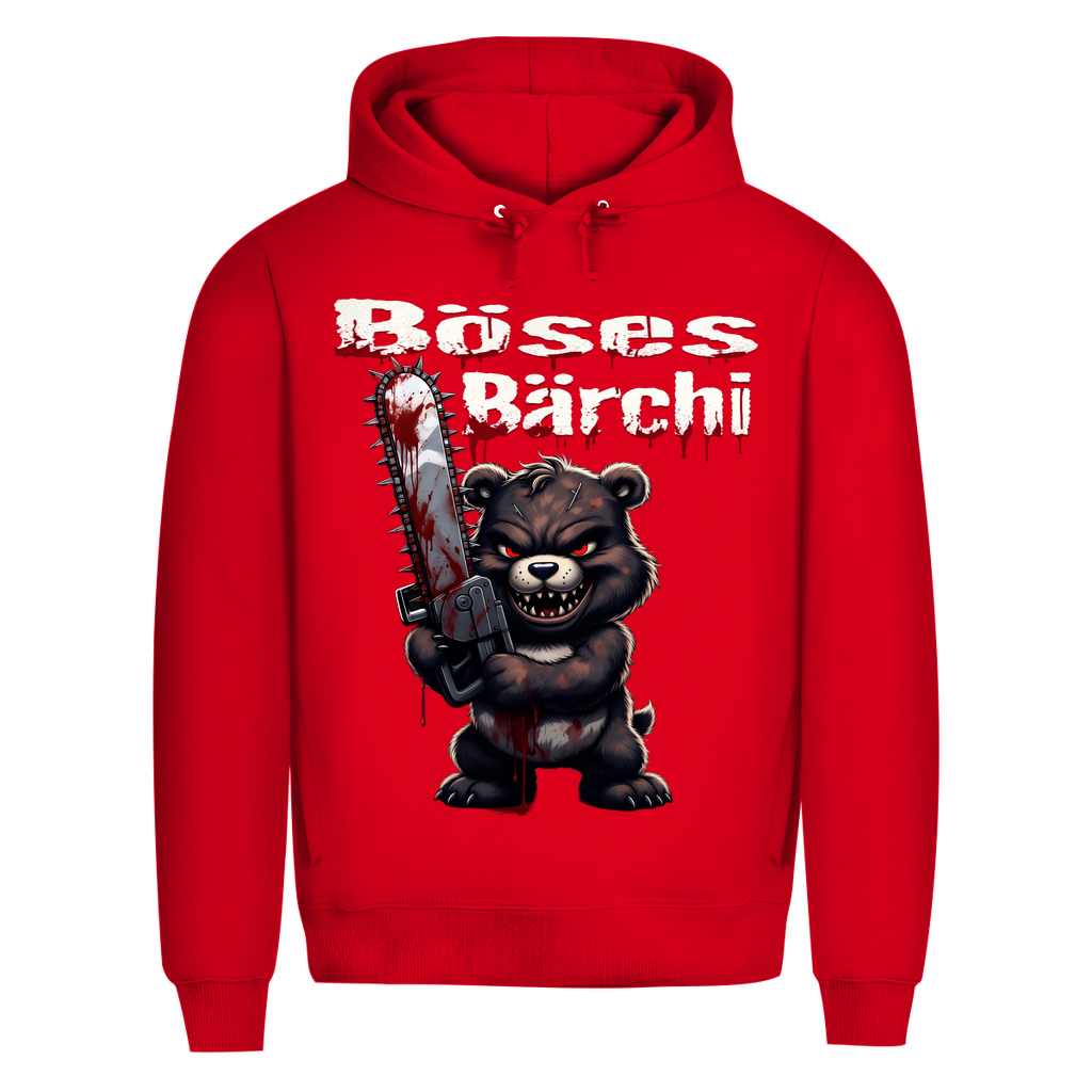 Böses Bärchi Kettensäge Herren Premium Bio Hoodie Red