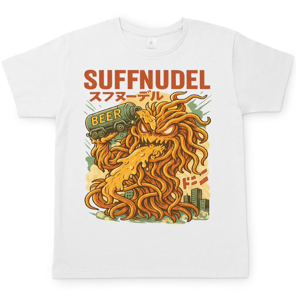 Suffnudel Bier Monster Nudel Kaiju - Herren T-Shirt White