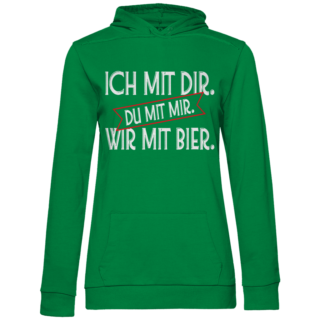 Ich mit dir. Du mit mir. Wir mit Bier. - Damen Hoodie