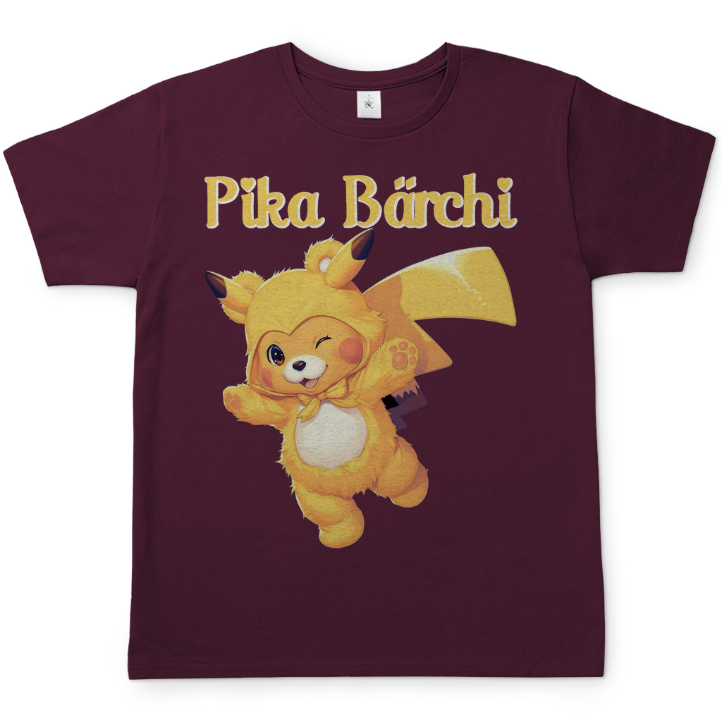 Pika Bärchi - Glücksbärchi - Herren Shirt Burgundy