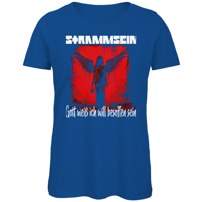 Strammsein Gott weiß ich will besoffen sein - Damen Premium Bio T-Shirt Royal Blue