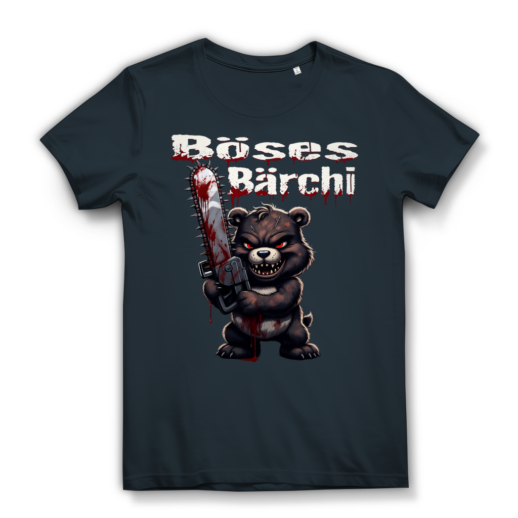 Böses Bärchi Kettensäge Damen Premium Bio T-Shirt Dark Grey