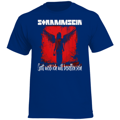 Strammsein Gott weiß ich will besoffen sein - Herren Heavy Cotton T-Shirt Sport Royal