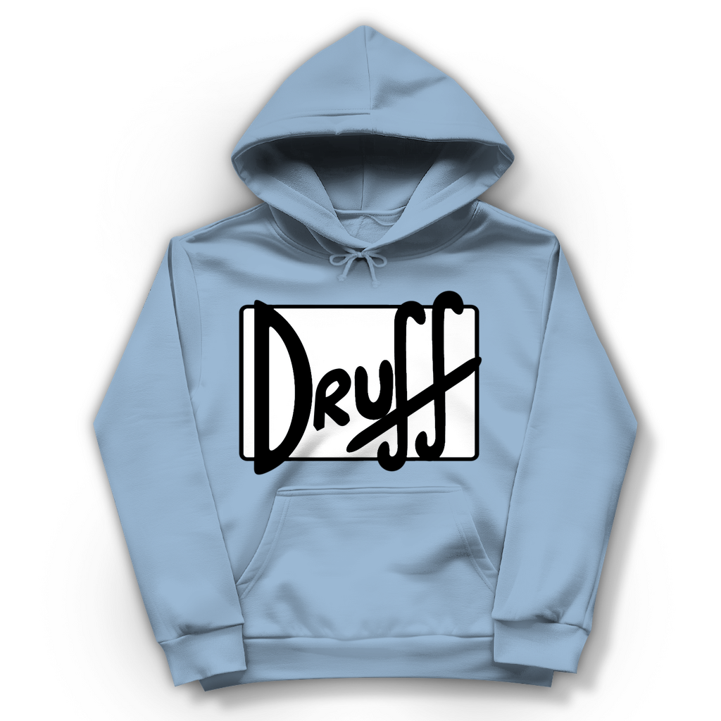 Damen Hoodie druﬀ – Retro Logo Style mit urbanem Streetwear Flair Sky Blue