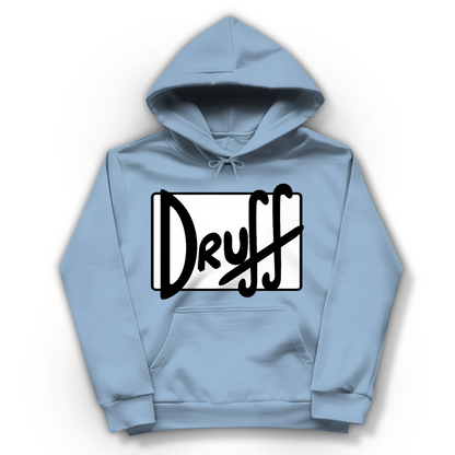 Damen Hoodie druﬀ – Retro Logo Style mit urbanem Streetwear Flair Sky Blue