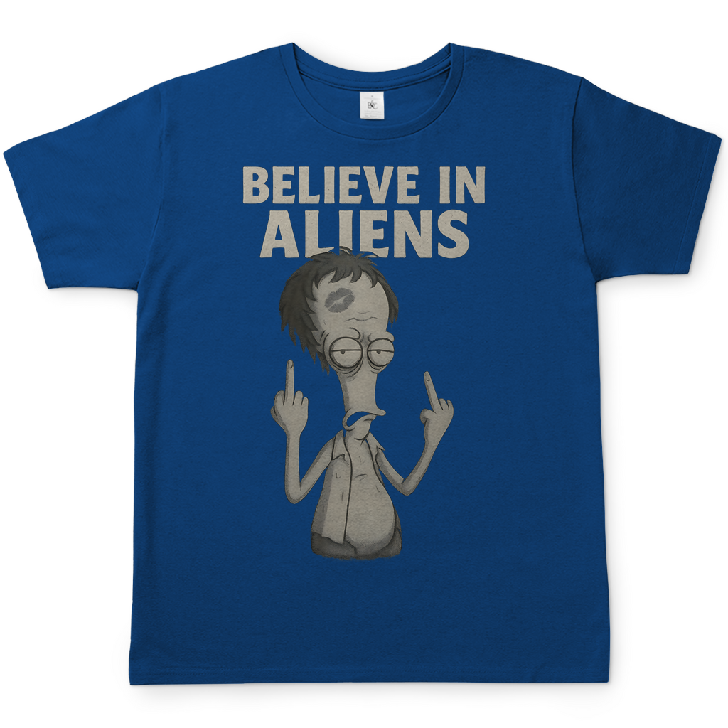 Roger Smith American Dad Believe in Aliens - Herren T-Shirt Royal Blue