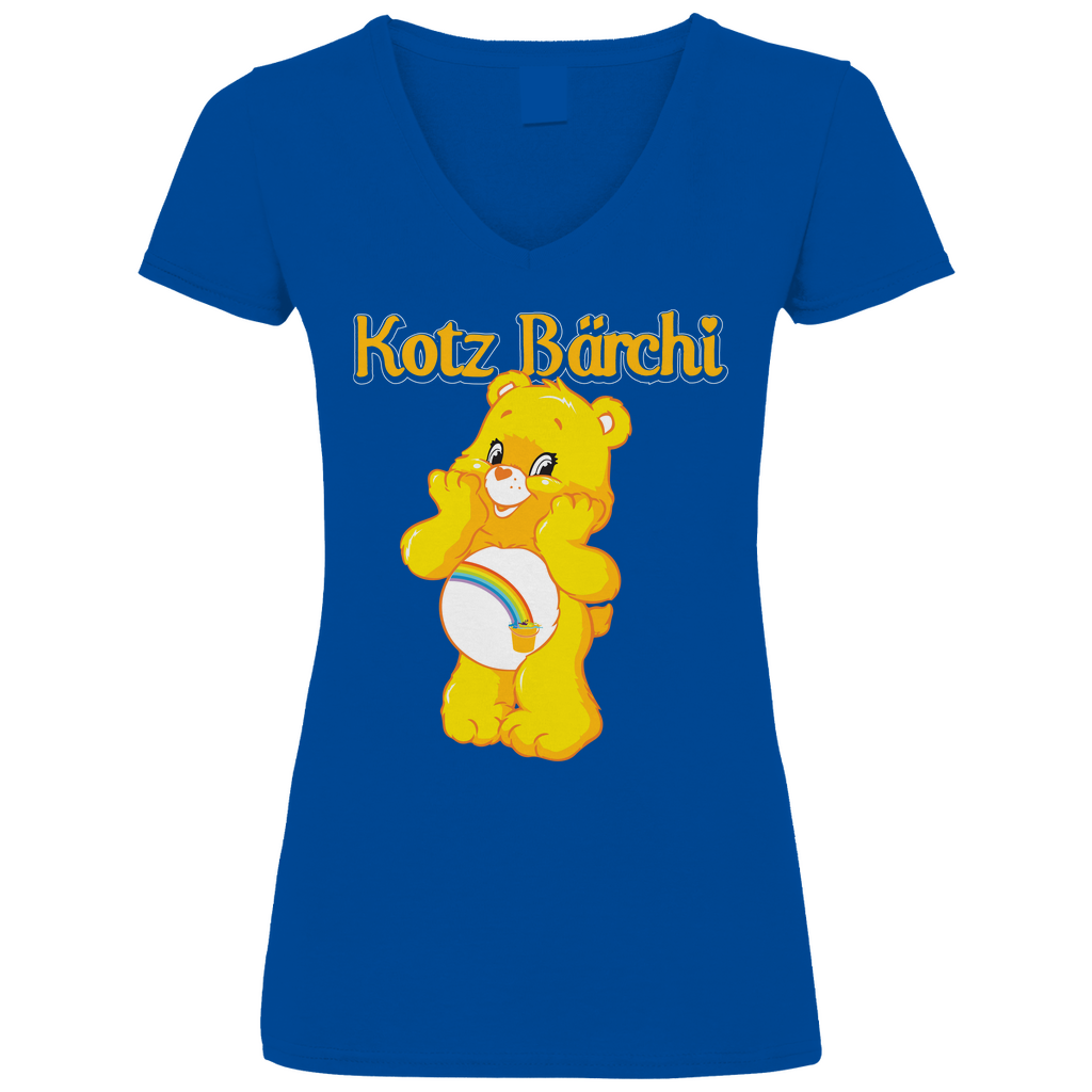 Kotz Bärchi - Glücksbärchi - V-Neck Damenshirt