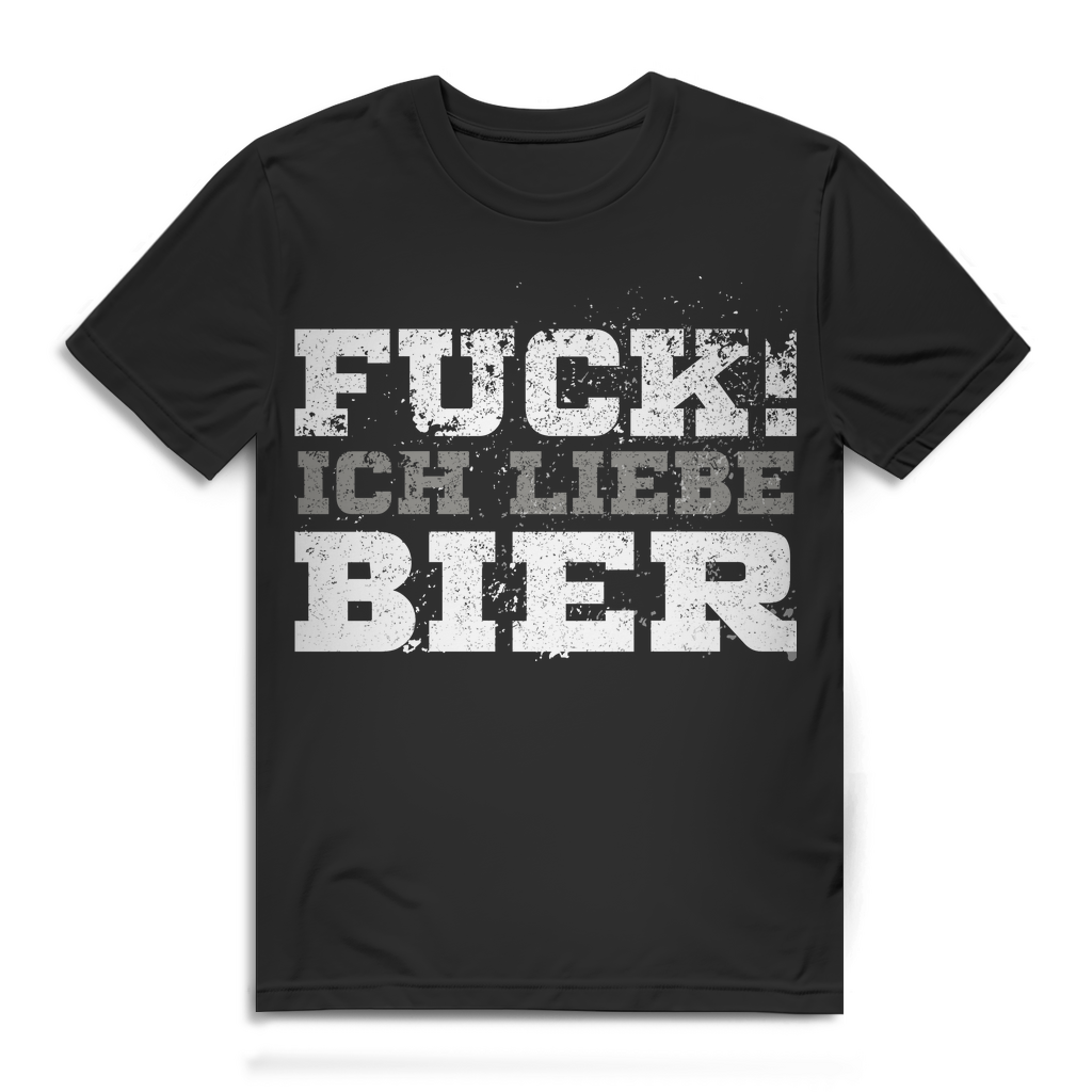 F*ck Ich liebe Bier Shirt – Lustiges Männer T-Shirt für echte Bierfans Black