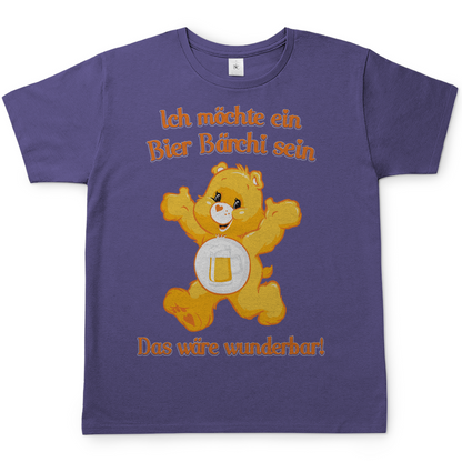 Herren T-Shirt Ich möchte ein Bier Bärchi sein das wäre wunderbar! Millennial Lilac