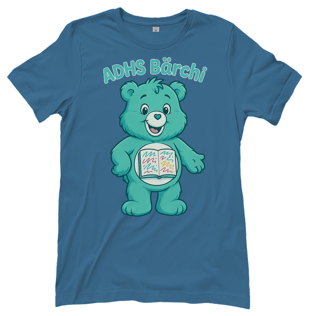 ADHS Bärchi - Glücksbärchi - Damen T-Shirt Stone Blue
