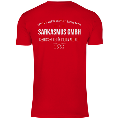 Sarkasmus GmbH bester Service für Idioten weltweit - Herren Shirt Red