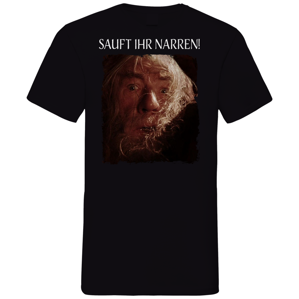 Sauft ihr Narren! Der Herr der Ringe Gandalf - Herren V-Neck Shirt