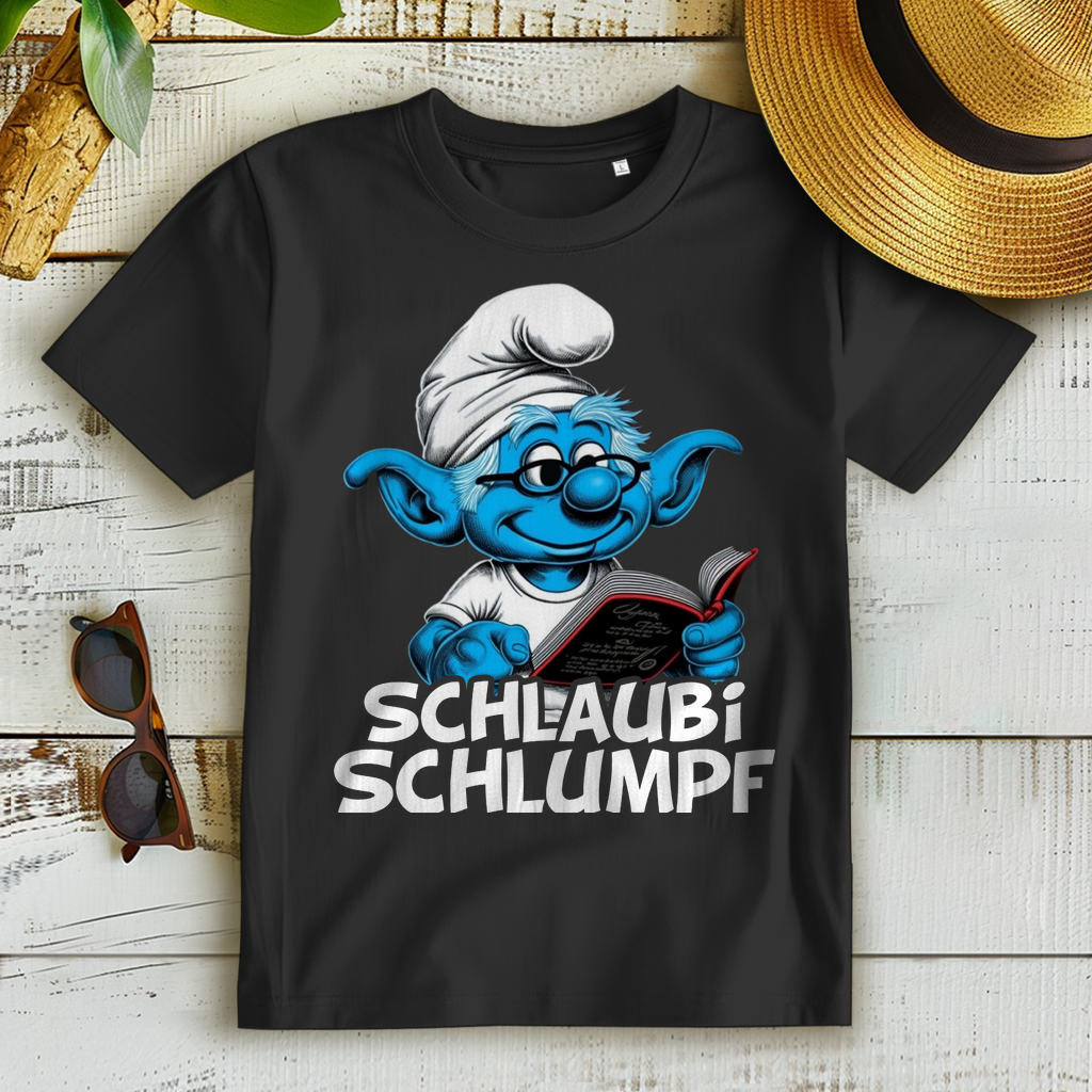 Schlaubi Schlumpf die Schlümpfe - Damen Premium Bio T-Shirt Black
