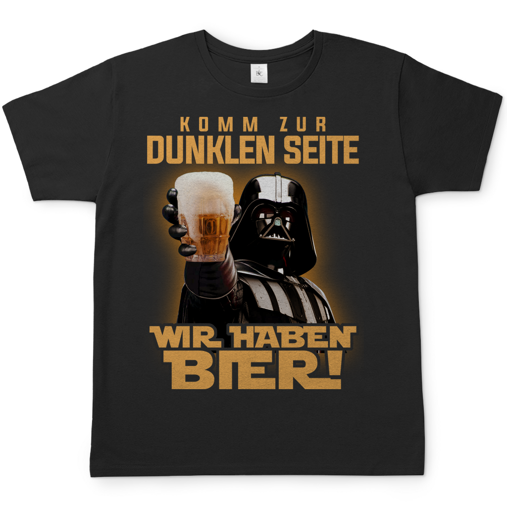 Komm zur dunklen Seite wir haben Bier Darth Vader - Herren Shirt