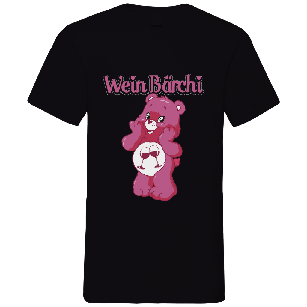 Wein Bärchi - Glücksbärchi - Herren V-Neck Shirt