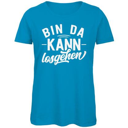 Bin da kann losgehen - Damen Premium Bio T-Shirt Atoll