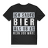 Ich saufe Bier als ob es mein Job wäre – Lustiges Herren T Shirt mit Spruch Black