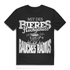 Lustiges Männer T-Shirt mit Spruch über Bier und Bierbauch zum Schmunzeln Black