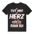 Lustiges Herren T-Shirt – Wenn ich vom Glas den Boden seh tut’s im Herz weh Black