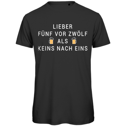 Lieber fünf vor zwölf als keins nach eins - Herren Premium Bio T-Shirt