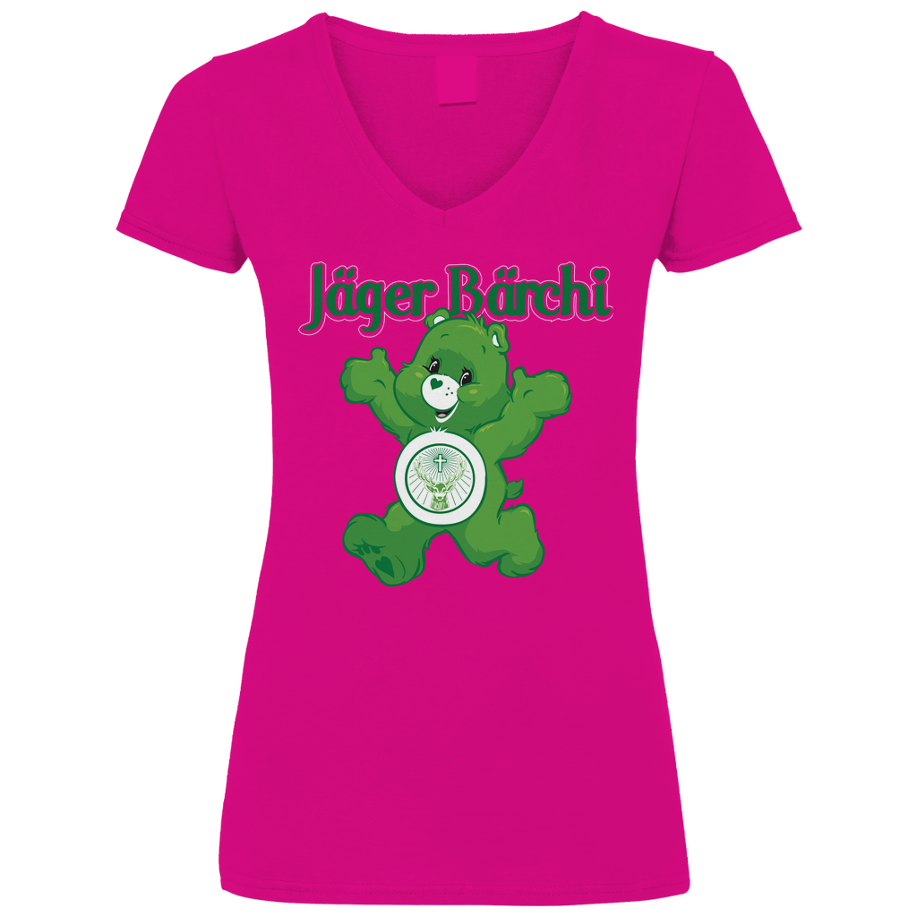 Jäger Bärchi - Glücksbärchi - V-Neck Damenshirt