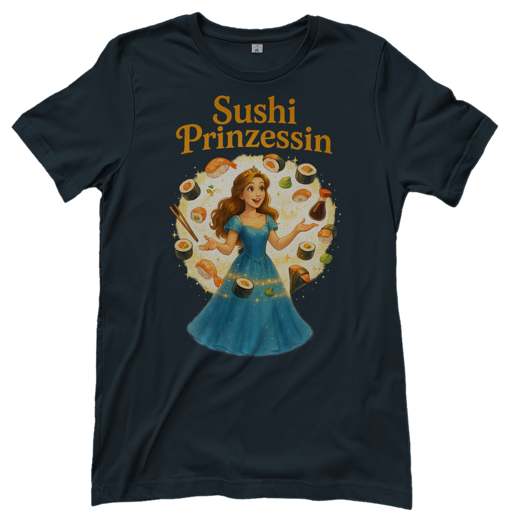 Sushi Prinzessin - Damen T-Shirt Dark Grey Solid