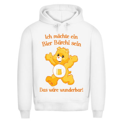 Herren Premium Bio Hoodie Ich möchte ein Bier Bärchi sein das wäre wunderbar! White