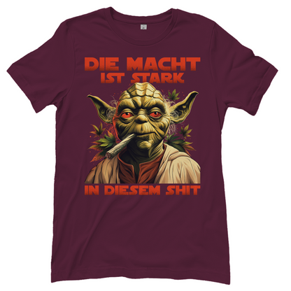 Die Macht ist stark in diesem Shit - Yoda Star Wars - Damenshirt Burgundy