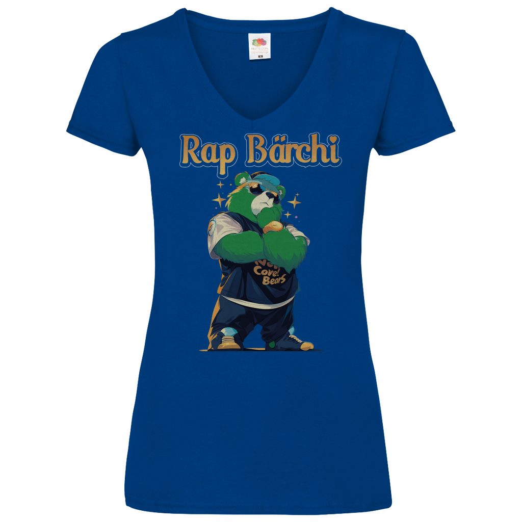 Rap Bärchi - Glücksbärchi - V-Neck Damenshirt