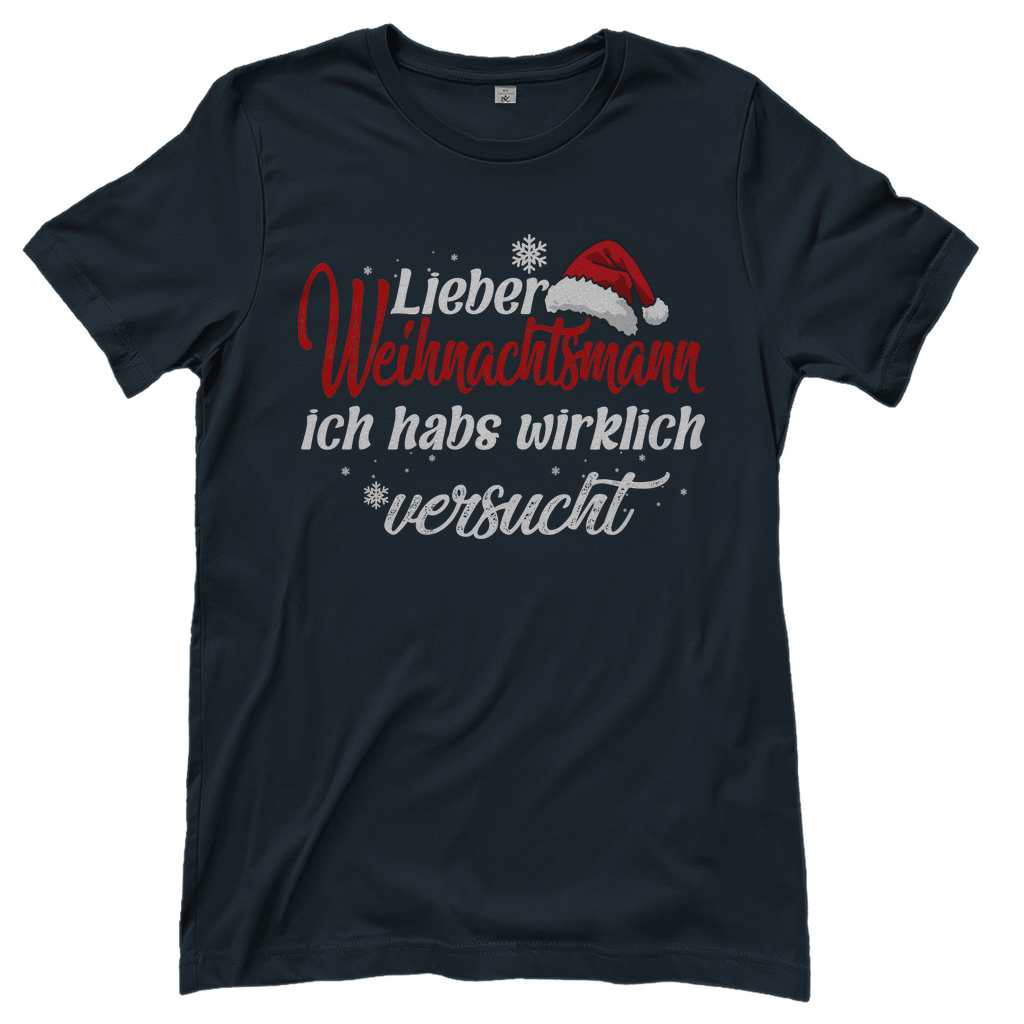 Lieber Weihnachtsmann Partnerlook - ich habs wirklich versucht - Damenshirt Dark Grey Solid