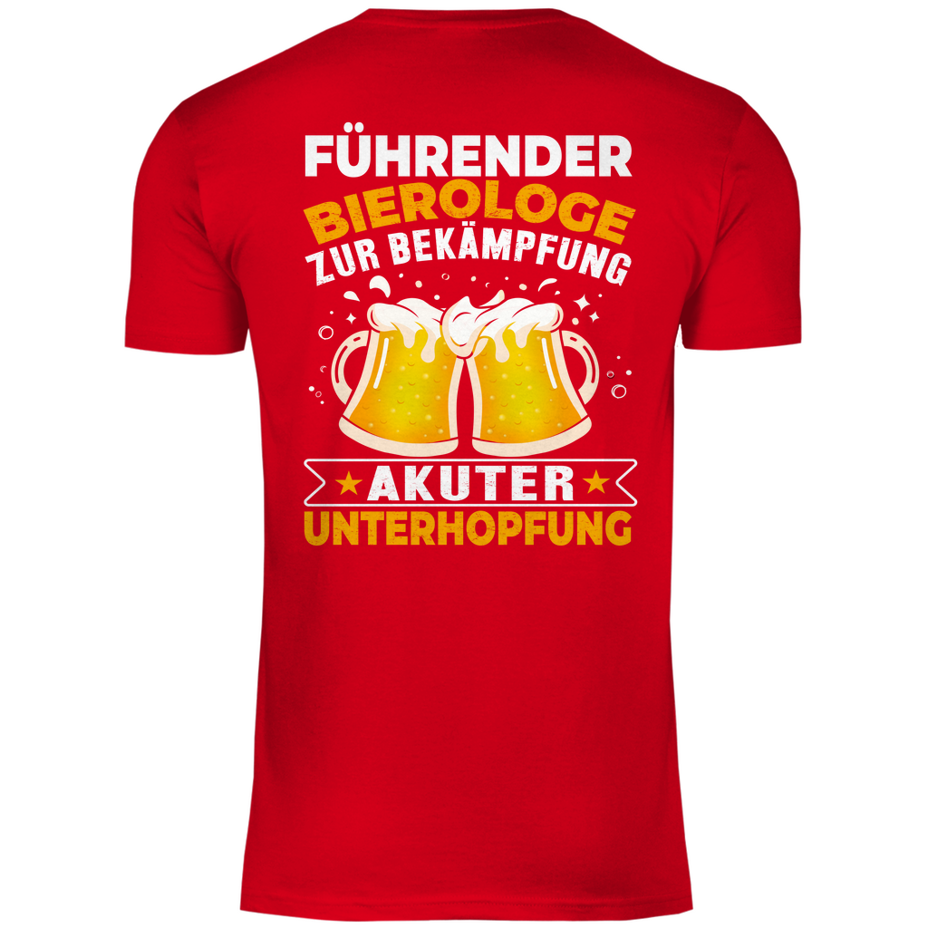 Führender Bierologe zur Bekämpfung akuter Unterhopfung - Herren Shirt