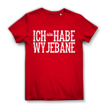 Ich habe wyjebane Damen Bio T-Shirt Polnisch Slang Weißadler Statement Spruch