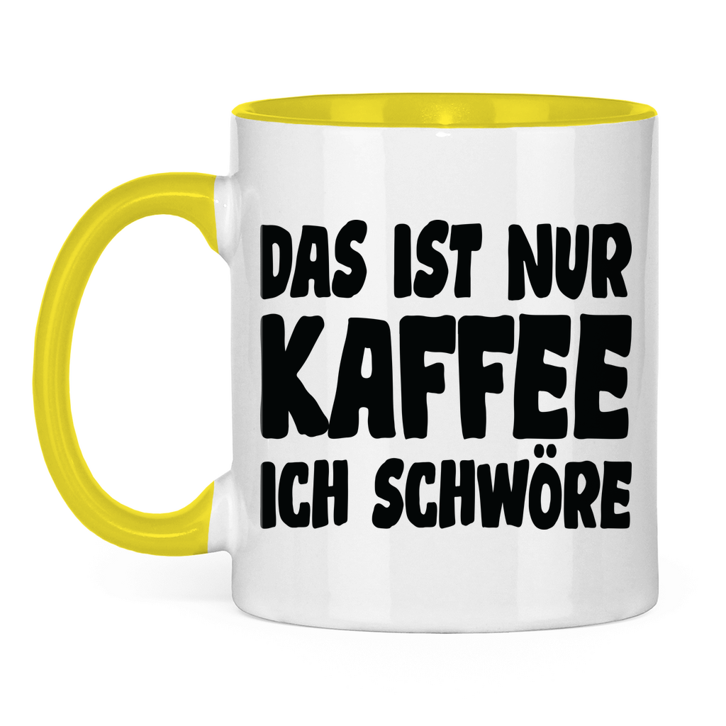 Das ist nur Kaffee ich schwöre - Tasse zweifarbig