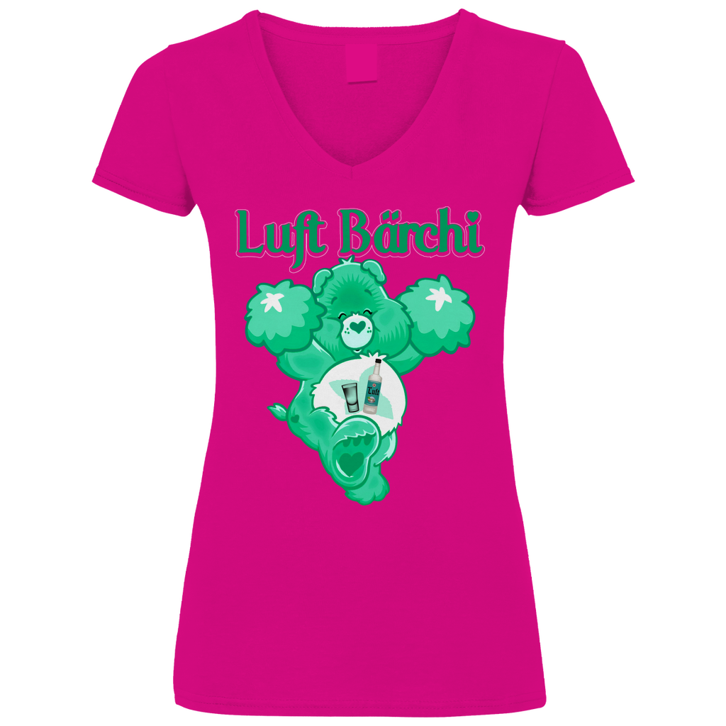 Luft Bärchi - Glücksbärchi - V-Neck Damenshirt