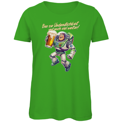 Bier zur Unendlichkeit und noch viel weiter - Buzz Lightyear Toy Story - Damen Premium Bio T-Shirt Real Green