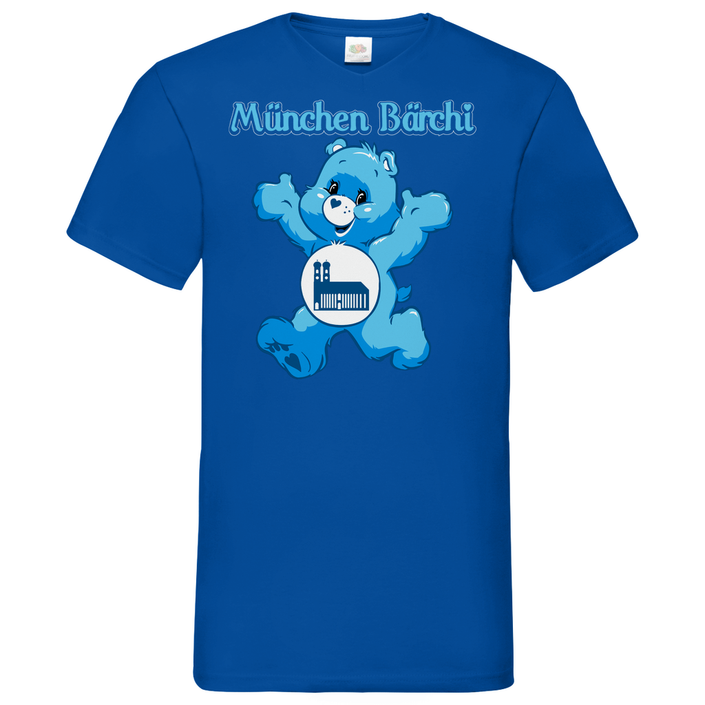 München Bärchi - Glücksbärchi - Herren V-Neck Shirt Royal Blue