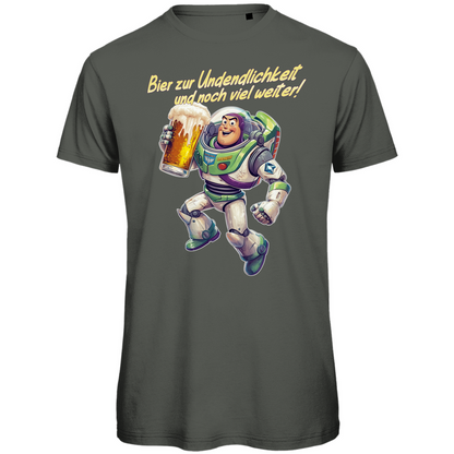 Bier zur Unendlichkeit und noch viel weiter - Buzz Lightyear Toy Story - Herren Premium Bio T-Shirt Millennial Khaki