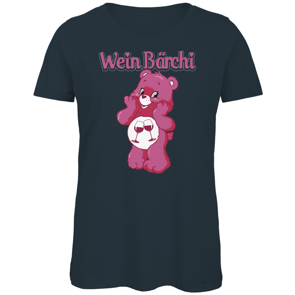 Wein Bärchi - Glücksbärchi - Damen Premium Bio T-Shirt Dark Grey