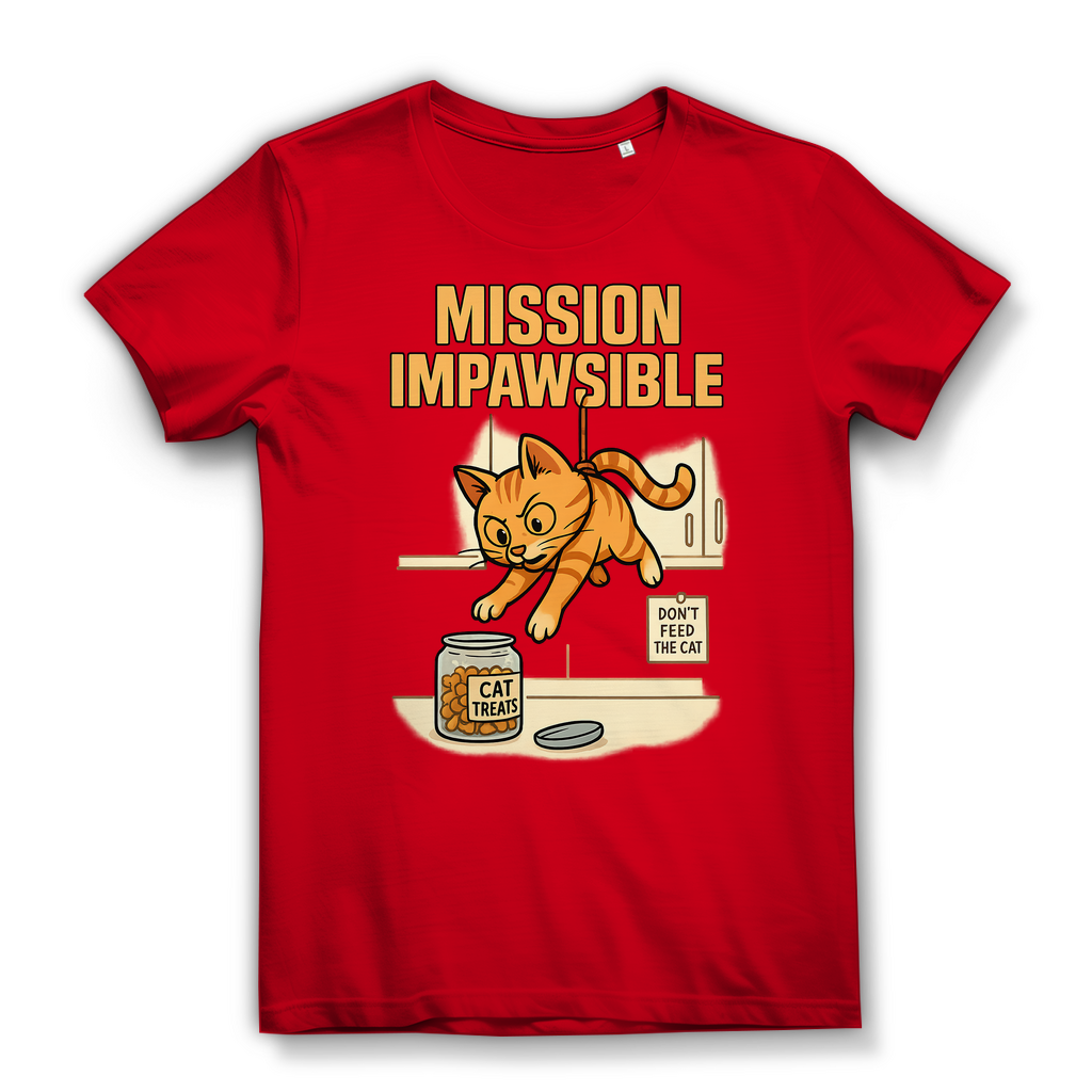 Mission Impawsible Katze - Damen Premium Bio T-Shirt Red